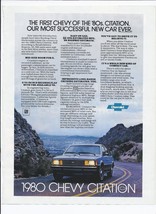 1980 Chevrolet Citation Print Ad Automobile Car 8.5&quot; x 11&quot; - £15.16 GBP