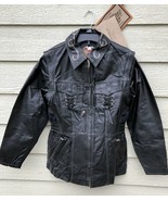 New Harley Davidson Womens Motor Cycle Genuine Leather Jacket - Small - $447.58 CAD