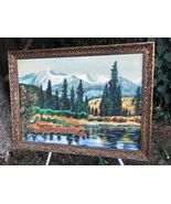 MONA DAVISON Original 1962 ABSTRACT VINTAGE MID CENTURY MODERN LANDSCAPE... - $495.00