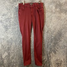 Big Star Maddie Jeans Womens 27R 30x30 Maroon Lowrise Skinny Stretch Western - $8.49