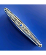 Vintage Art Deco Sterling Silver 925 Diamond Paste Large 2.5" Inch Pin B... - $213.75