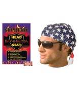 Hav-A-Hank Danna USA FLAG  DO RAG COTTON Lined FITTED TIED BANDANA Skull... - €9,61 EUR