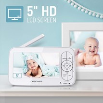 Video Baby Monitor, 1080P 5&quot; HD Display Baby Monitor with Camera and Audio, Nigh - £112.48 GBP