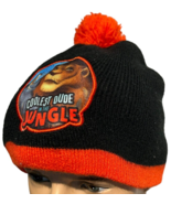 Disney The Lion King Coolest Dude in the Jungle Black/Orange Knit Beanie... - $23.74