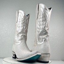 Lane LEXI ROGUE Pearl White Cowboy Boots 9.5 Western Bridal Wedding Snip Toe EUC - £191.09 GBP