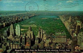 Vintage Postcard - View From The Rainbow Room Showing Central Park, Ny BK54 - £3.69 GBP