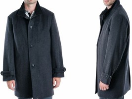 London Fog Men&#39;s Clark Wool Blend Overcoat Black or Charcoal 36R, 46L, 40R, - £54.46 GBP