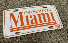 Vintage University of Miami Hurricanes Booster License Plate Alumni Student - $24.74