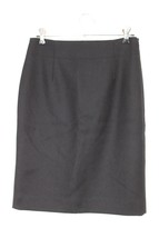 J Crew 2 Black 100% Wool Perfect Pencil Skirt Back Seam 17444 - $24.70