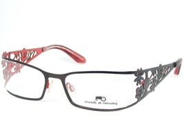 Moods of Norway LUSTER 1 MN2 Dunkelbraun/Rot Brille Brillengestell 55-18-125 - £67.48 GBP