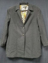 Escada Blazer New Wool Black Silk Lined Jacket 2 Button Size 42/ 6 Vintage - $2,671.21 MXN