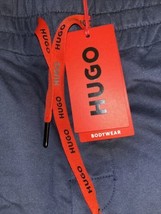 Hugo Boss Men&#39;s Design Blue Red Logo Trim Thin Cotton Sweatpants Size XL - £51.46 GBP