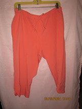Elasticized Waist Orange Pants Women&#39;s XL - $190.36 MXN