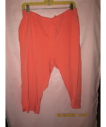 Elasticized Waist Orange Pants Women&#39;s XL - £7.89 GBP