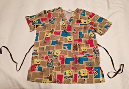 SPONGEBOB SQUARE PANTS Womens SCRUB Top SS S Shirt Nickelodeon 50284 Spo... - $27.95