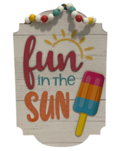 Fun In The Sun Decorative Wall Sign 14&quot; x 8&quot; - £12.32 GBP