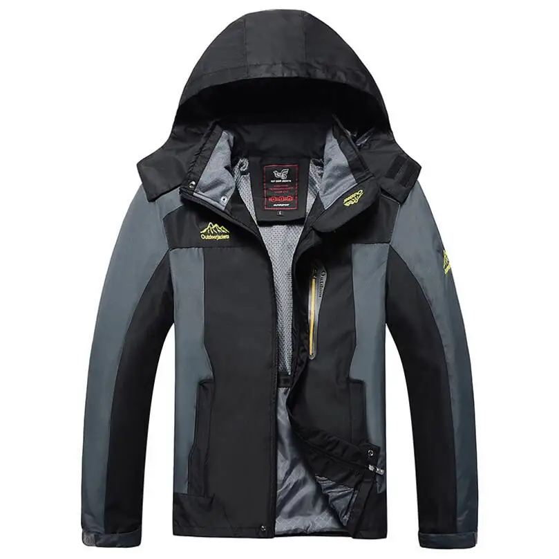 Big Size 6XL,7XL,8XL Male Jacket  Winter Men Outdoor  Camping Hi Waterproof Wind - $236.73