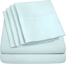 Full Size Bed Sheets - 6 Piece 1500 Supreme Collection Fine Brushed, Aqua - $43.99