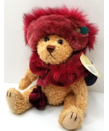 Ruby Brass Buttons Legendary Collection with tags Jointed Stuffed Bear  - £10.14 GBP