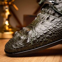 Nilo Genuine Crocodile Skin Deby's Oxford Dress Shoes Forest Green image 11