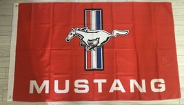 Ford Mustang Red Flag 3X5 Ft Polyester Banner USA - £12.64 GBP