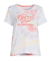 Secret Treasures Pajama Short Sleeve Top tye-dye &quot;Queen of Every thing&quot; ... - £7.58 GBP