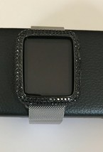 Emj Series1, 2,3 Apple Watch Bezel Bling Noir Zircon Montre Insert Visage 38 Mm - £73.94 GBP