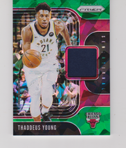 2019-20 Panini Prizm Green Ice Sensational Thaddeus Young RC Rookie Jersey 38/56 - £6.91 GBP