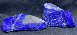 Rough Lapis Lazuli Lazurite Royal Blue grade AAA 770 grams lot crystals cabs - £116.81 GBP