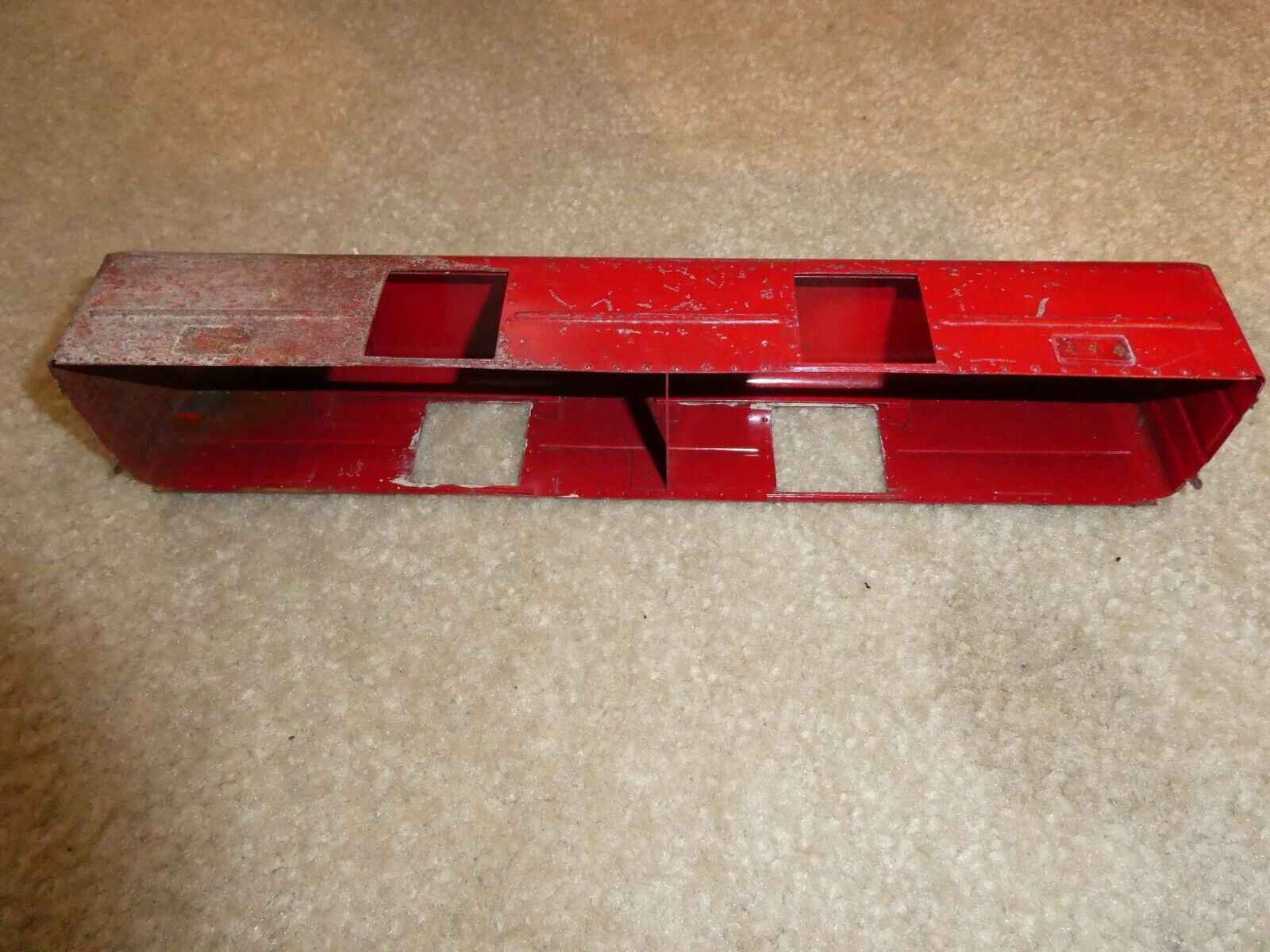 Vintage S Scale American Flyer Red Metal 494 Baggage Passenger Car Body ... - $17.82