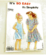 Simplicity 7252 Sewing Pattern Girl Dress Vintage Sewing Pattern - £3.85 GBP