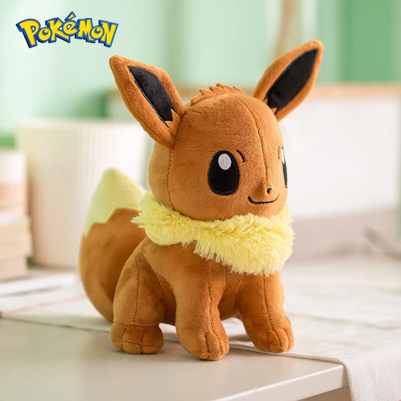 Pokemon Kawaii Eevee Stuffed Toys Cartoon&amp;Cute Fox Plush Dolls Throw Pillow - £18.73 GBP