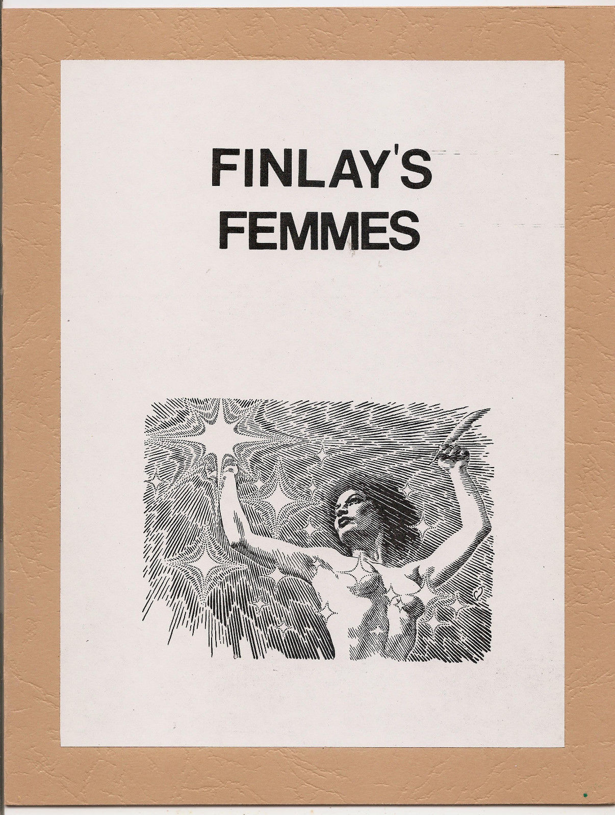 Primary image for Vintage 1970's Black & White Fan Published "Finlay's Femmes" Reprint Portfolio