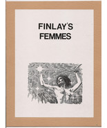 Vintage 1970&#39;s Black &amp; White Fan Published &quot;Finlay&#39;s Femmes&quot; Reprint Por... - $6.81 CAD