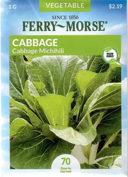 Cabbage Michihili Vegetable Seeds Non-Gmo - Ferry Morse 12/24 Fresh Garden - $7.90