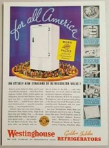 1936 Print Ad Westinghouse Golden Jubilee Refrigerators Mansfield,Ohio - £11.87 GBP