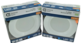 LOT OF 2 Commercial Electric 4 In. Recessed Basic Downlight X45 - 100205... - $23.62