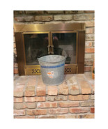 Vintage Galvanized Bucket, Pail Metal Bail Handle, Rustic Primitive Farm... - $32.00