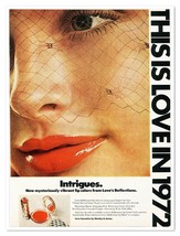 Menley &amp; James Love Cosmetics Intrigues Lips Vintage 1972 Full-Page Maga... - $7.76