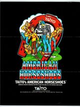 AMERICAN HORSESHOSE Arcade Video Game Flyer Original 1990 Retro 8.5" x 11" - $8.90