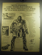 1974 A History of Underground Comics Book by Mark James Estren Advertisement - £14.78 GBP