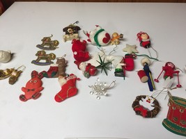 Grab Bag of 38 Various Vintage Christmas Ornaments Decorations - $10.00