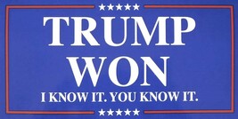Wholesale Lot of 6 Trump Won I Know It. You Know It. Blue 3.75x7.5 Vin... - $130.77 MXN