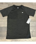 NWT $24 New Balance Short Sleeve Boys Large 14-16  T Shirt Black Tech Ru... - $310.88 MXN