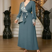 TOLEEN Abaya Plus Size  Maxi Dress 2023 Fashion Chic Elegant Large Dresses For W - £78.16 GBP