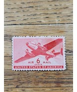 US Stamp US Air Mail Twin Motor Plane 6c Used C25 - $0.99