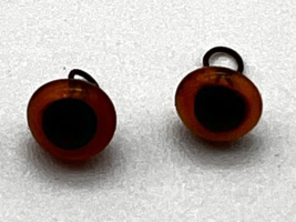 1 Pair LT Brown &amp; Black Glass Teddy Bear Eyes w Wire 6MM 1/4 Inch Across - $138.49 MXN