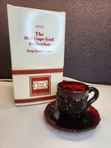 In Box Avon Vintage 1876 Cape Cod Collection Ruby Red Cup/ Saucer Set - $10.80