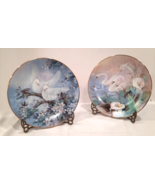 2 Collector&#39;s Plates Doves and Swans &quot;On Wings Of Snow&quot; Series by Lena L... - £20.48 GBP