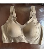Soft Comfortable Breathable Ribbed Bra with Light Padding Taupe Size XL - $247.51 MXN